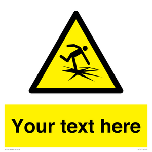 Custom warning thin ice